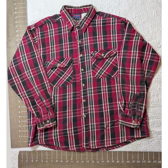 Dakota Other - VINTAGE Dakota Shirt Mens XL Red Plaid Flannel Outdoor Chorewear Workwear0
